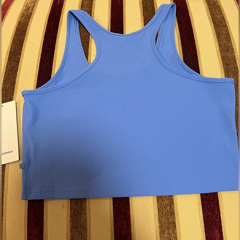 LULULEMON NWT AUTHENTIC POWER PIVOT TRAINING CROP POOLSIDE BLUE COLOR TANK TOP - Picture 6 of 14
